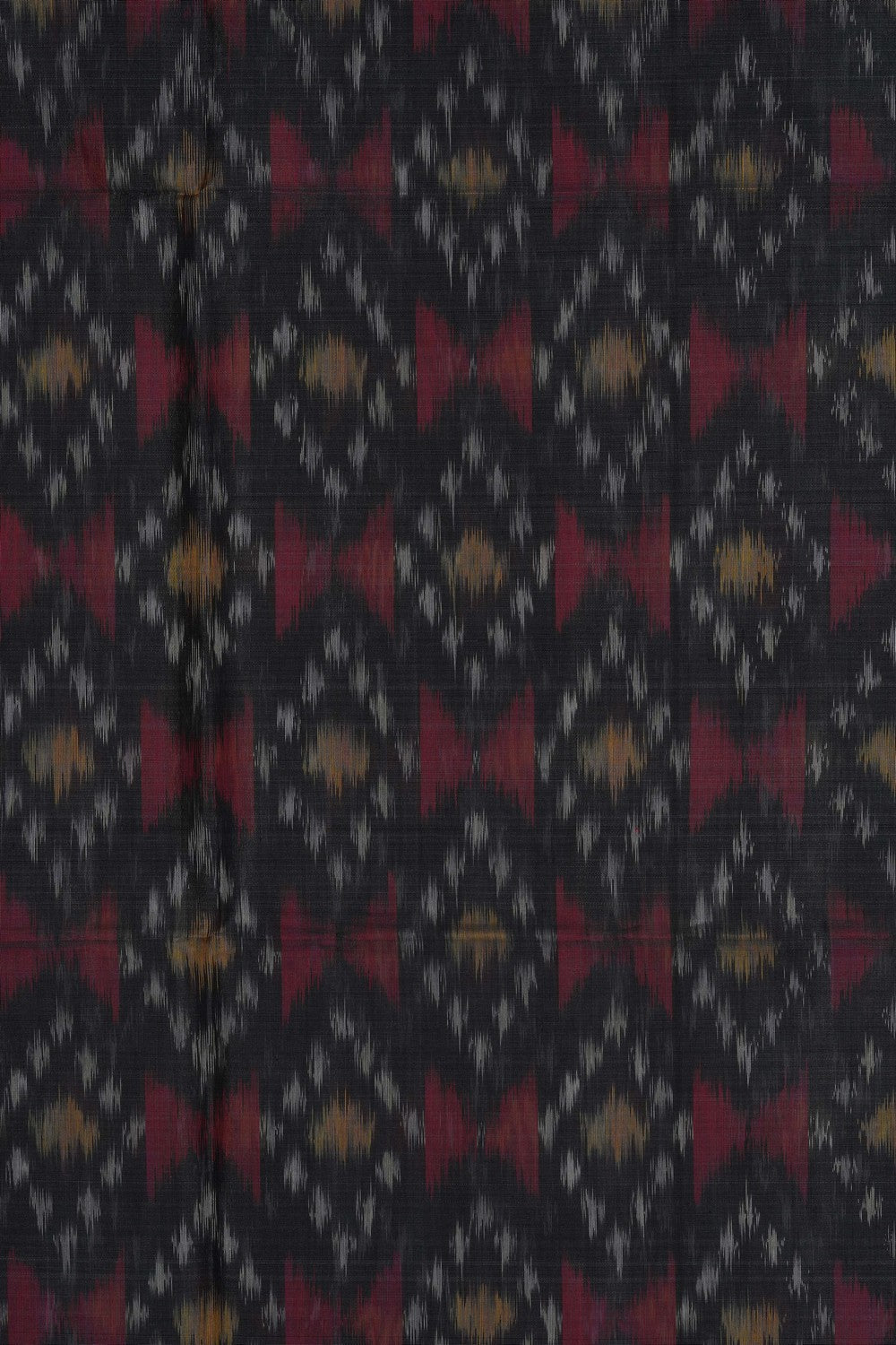 Image of South Silk-Cotton Ikat Fusion Saree