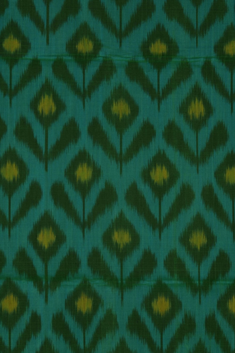 Image of South Silk-Cotton Ikat Fusion Saree