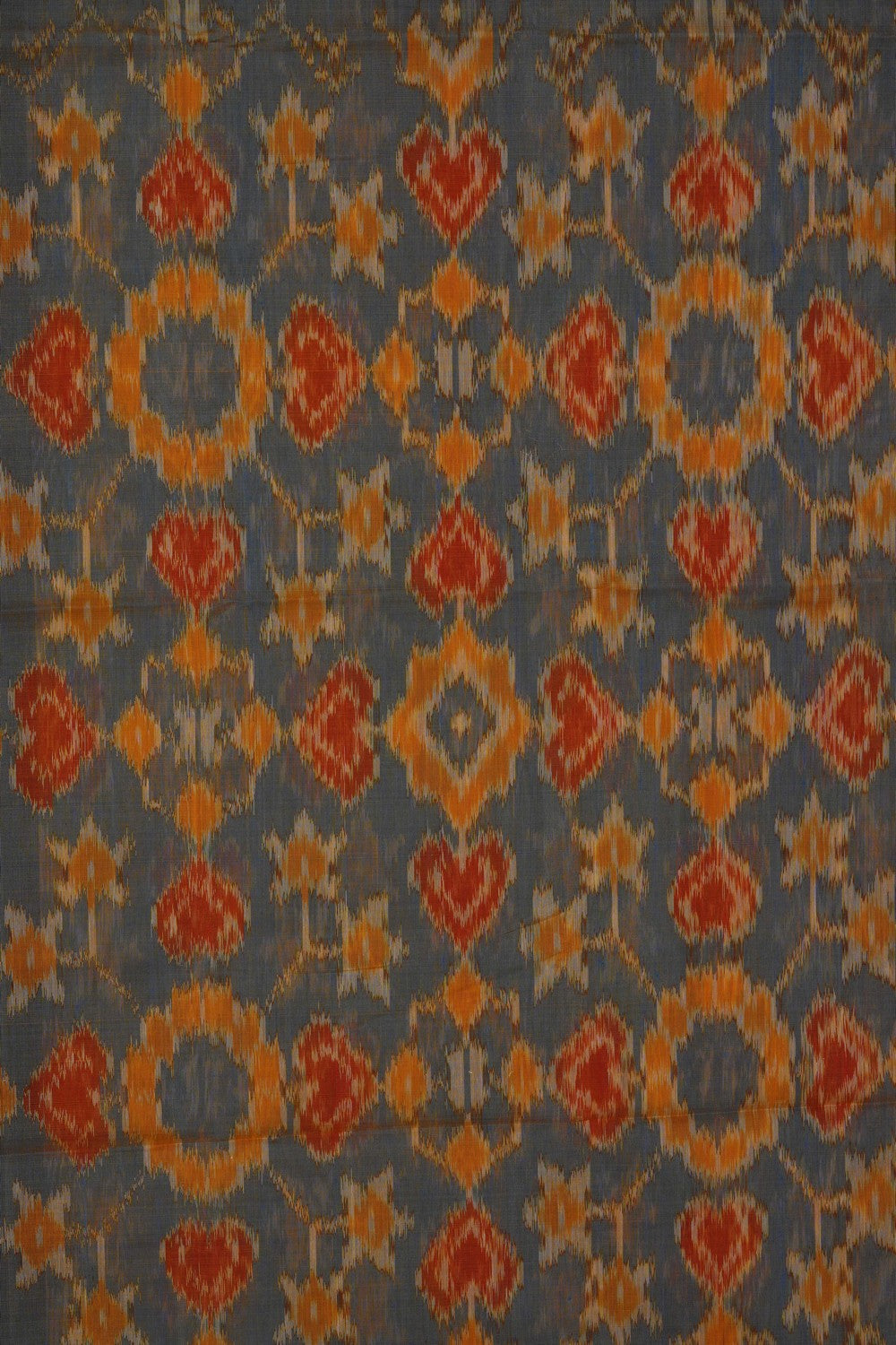 Image of South Silk-Cotton Ikat Fusion Saree
