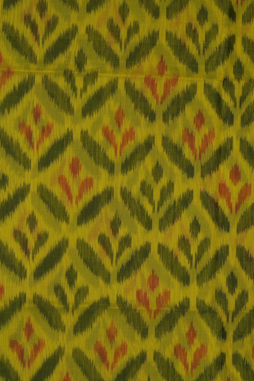 Image of South Silk-Cotton Ikat Fusion Saree