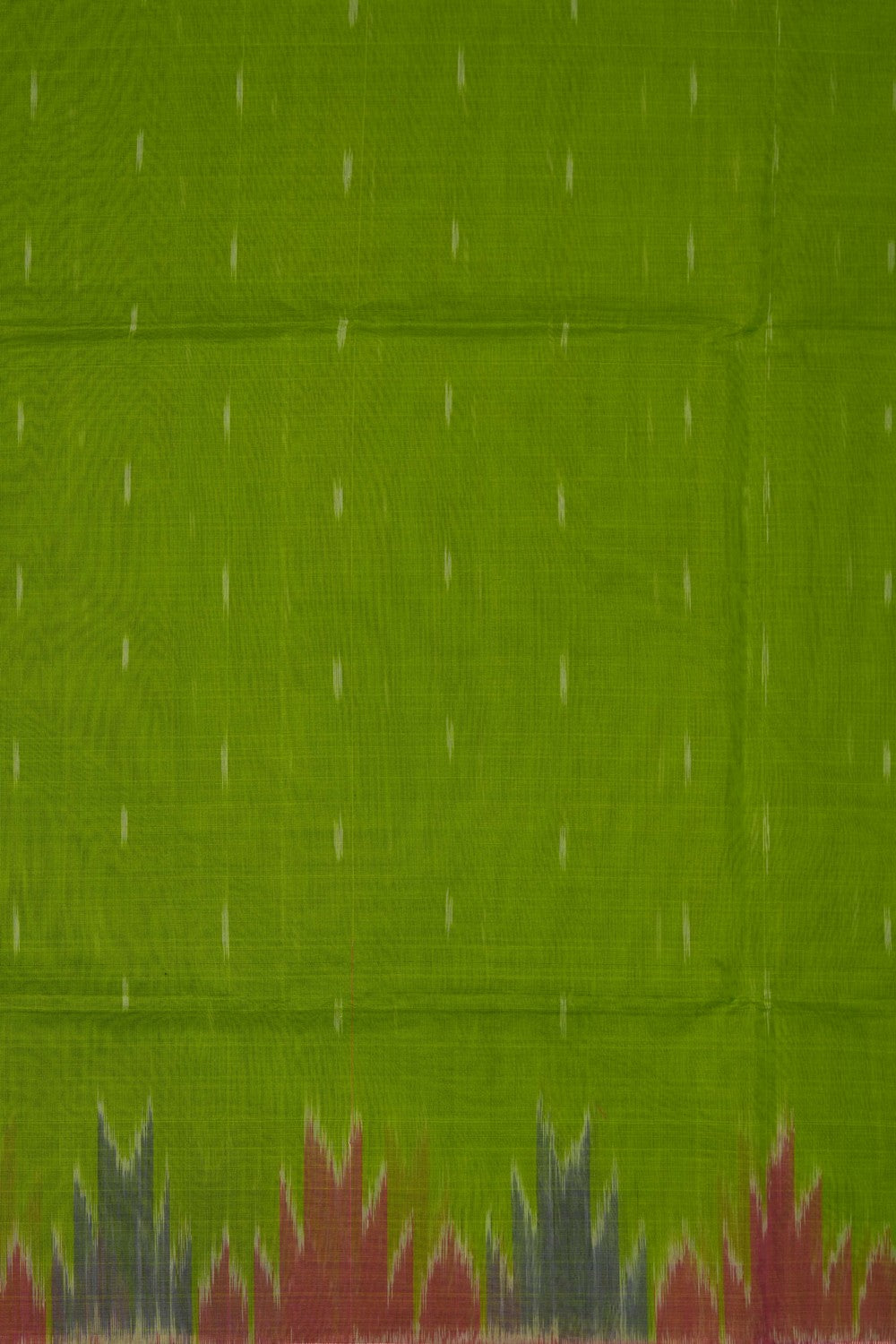 Image of South Silk-Cotton Ikat Fusion Saree
