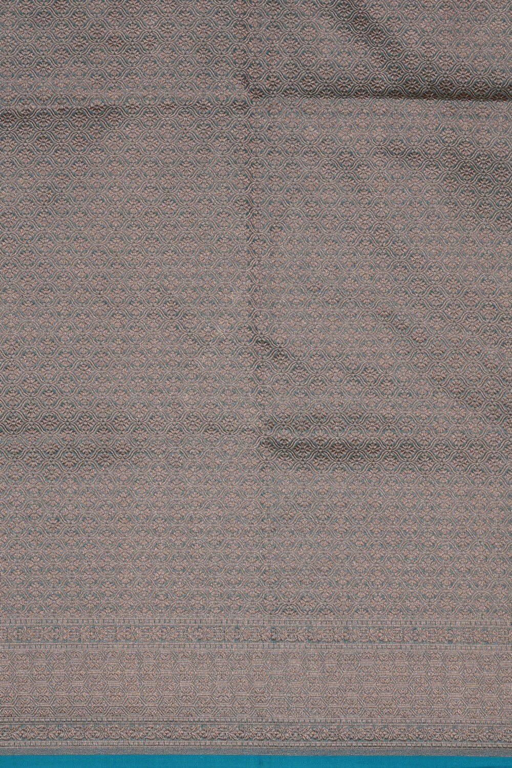 Image of Teal Blue Banarasi Tissue Silk Saree