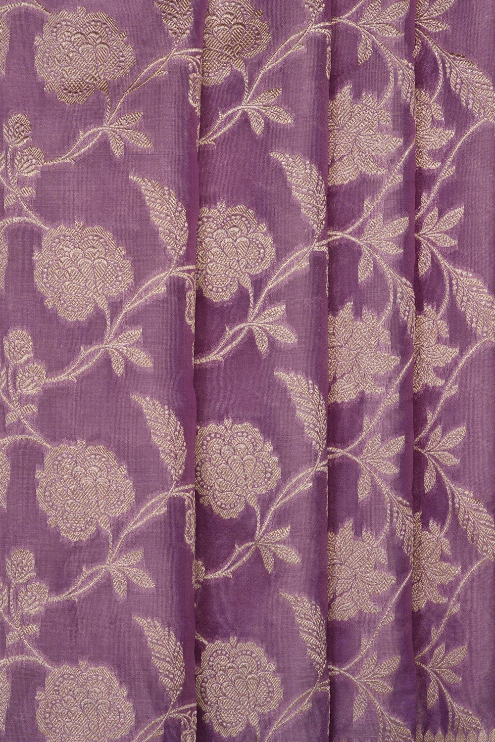Image of Mauve Banarasi Tissue Silk Saree