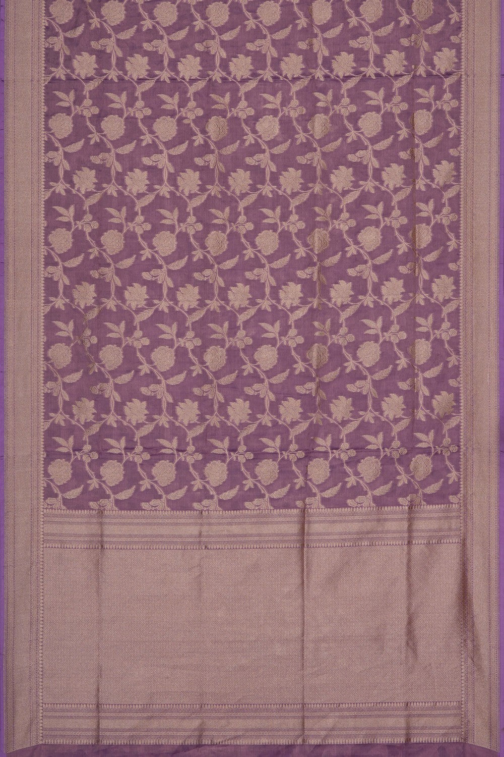 Image of Mauve Banarasi Tissue Silk Saree