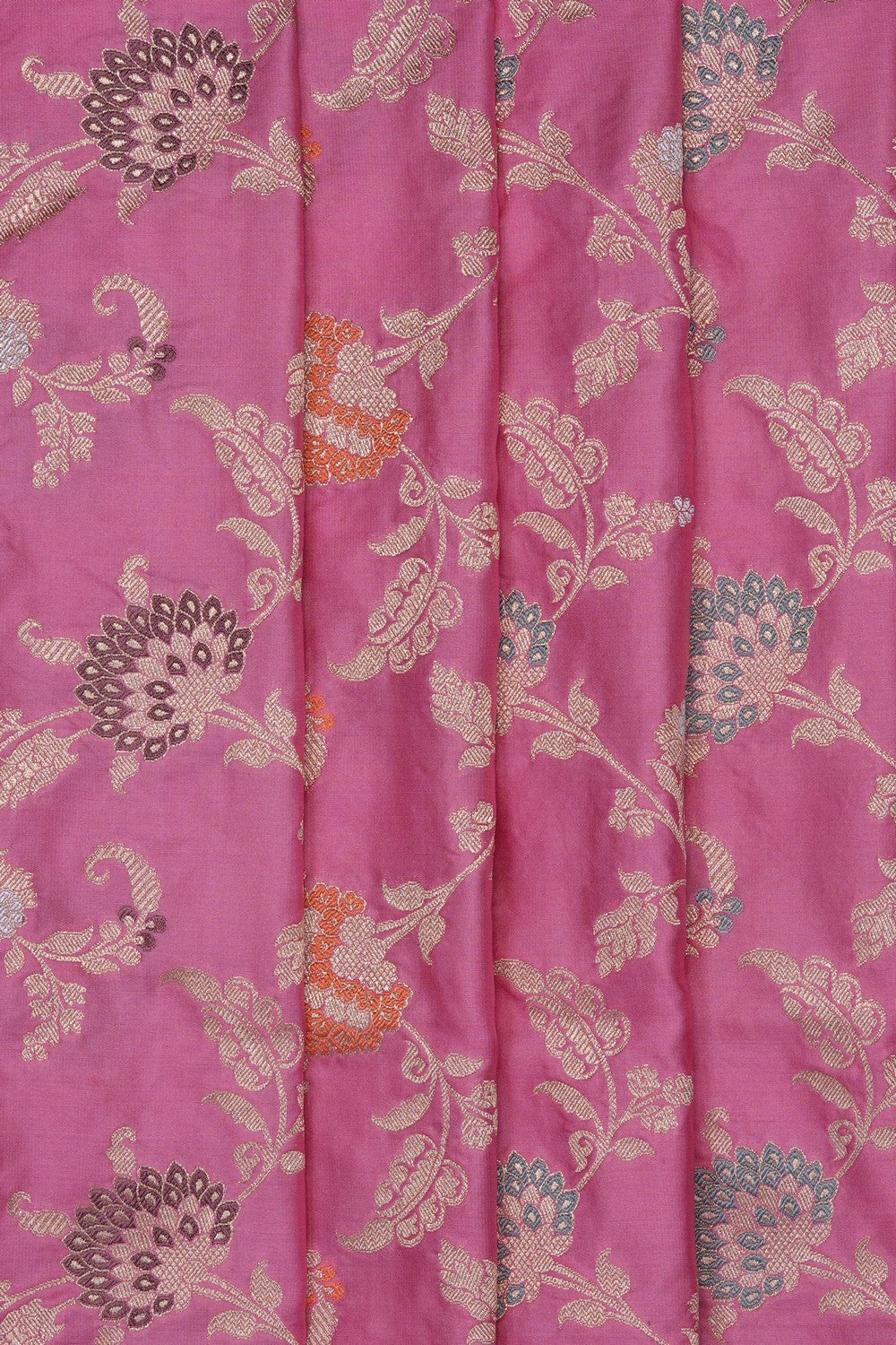 Image of Pink Banarasi Katan Silk Saree