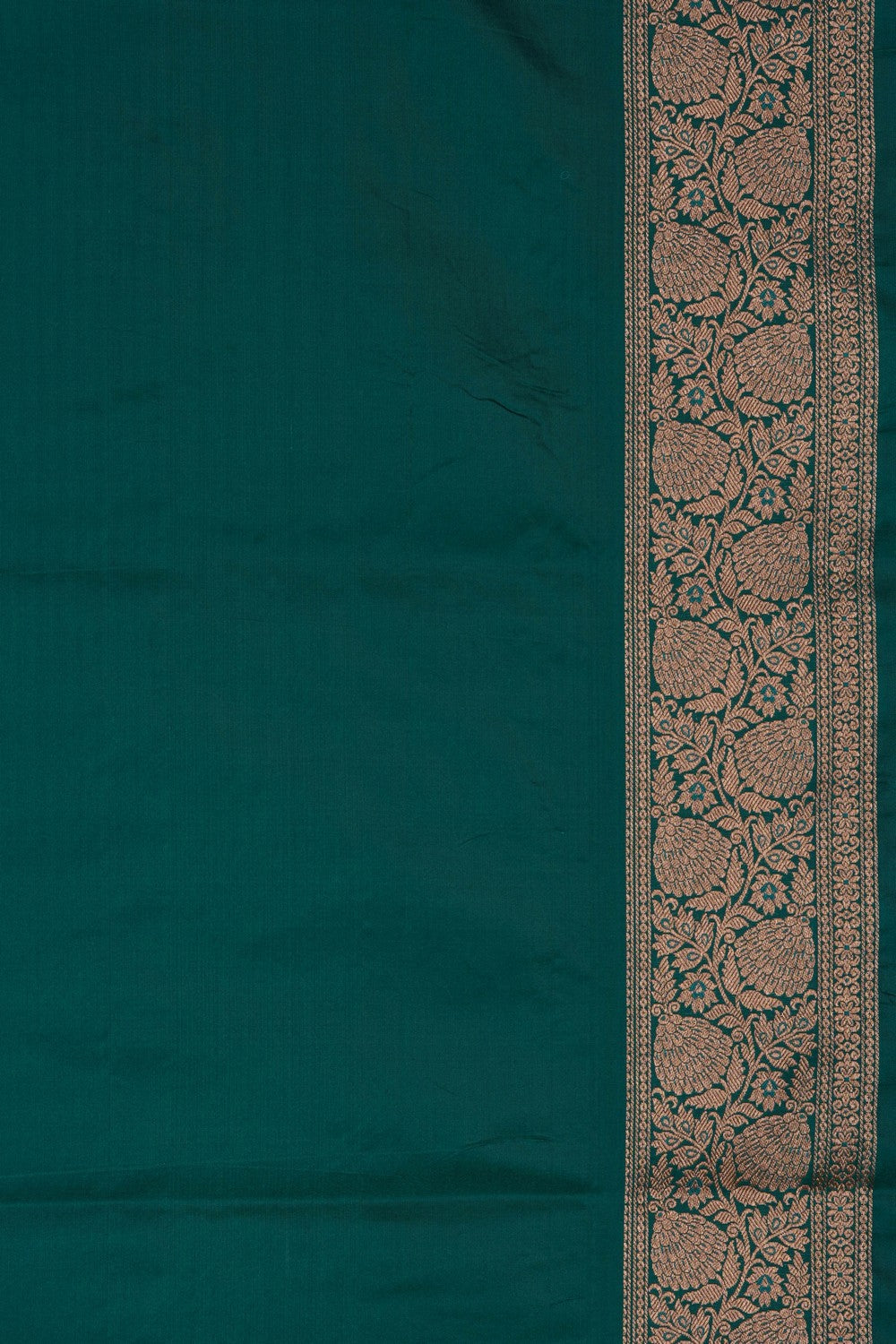 Image of Teal Green Banarasi Katan Silk Saree