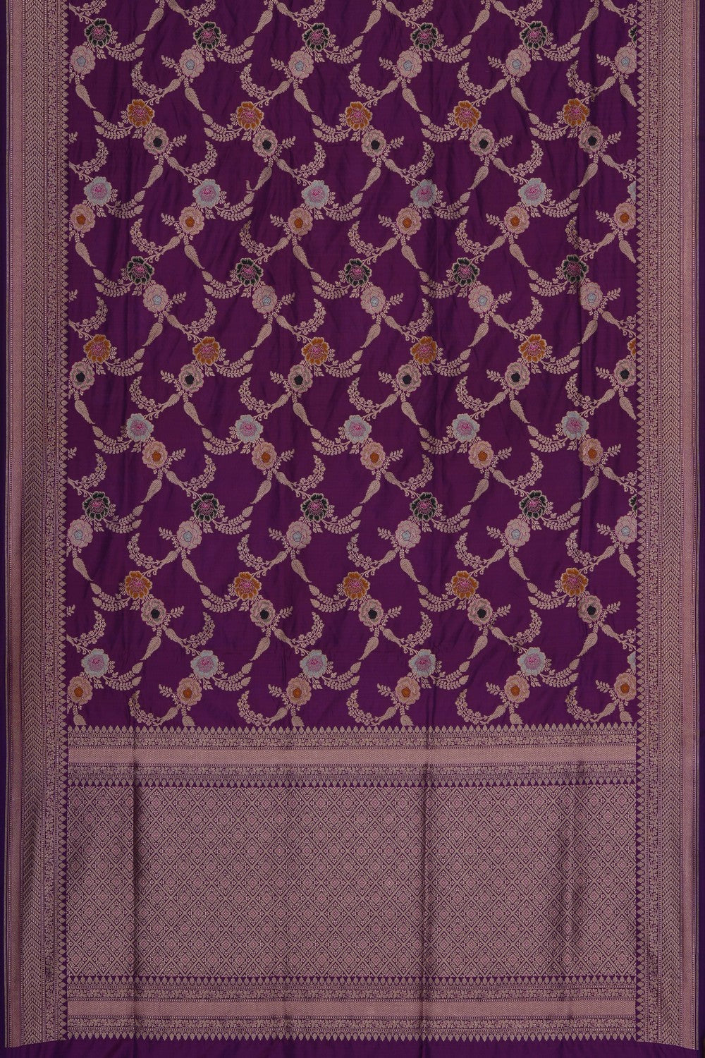 Image of Purple Banarasi Katan Silk Saree