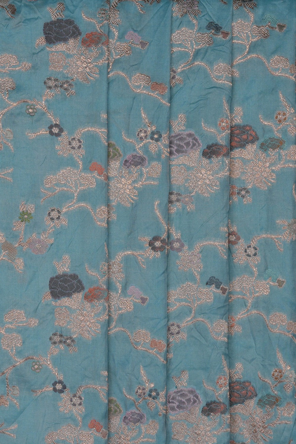 Image of Sky Blue Banarasi Katan Silk Saree