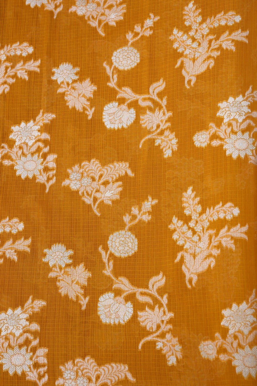 Image of Mustard Banarasi Kora Saree