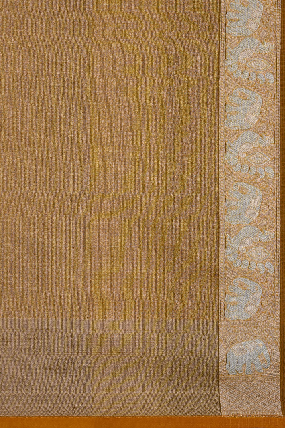 Image of Mustard Banarasi Kora Saree