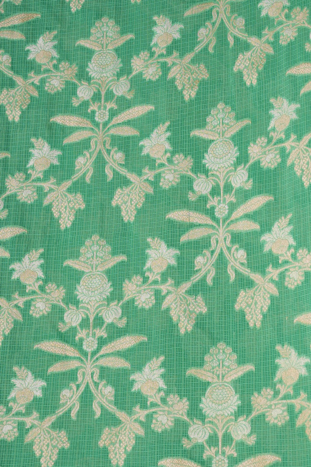 Image of Sea Green Banarasi Kora Saree