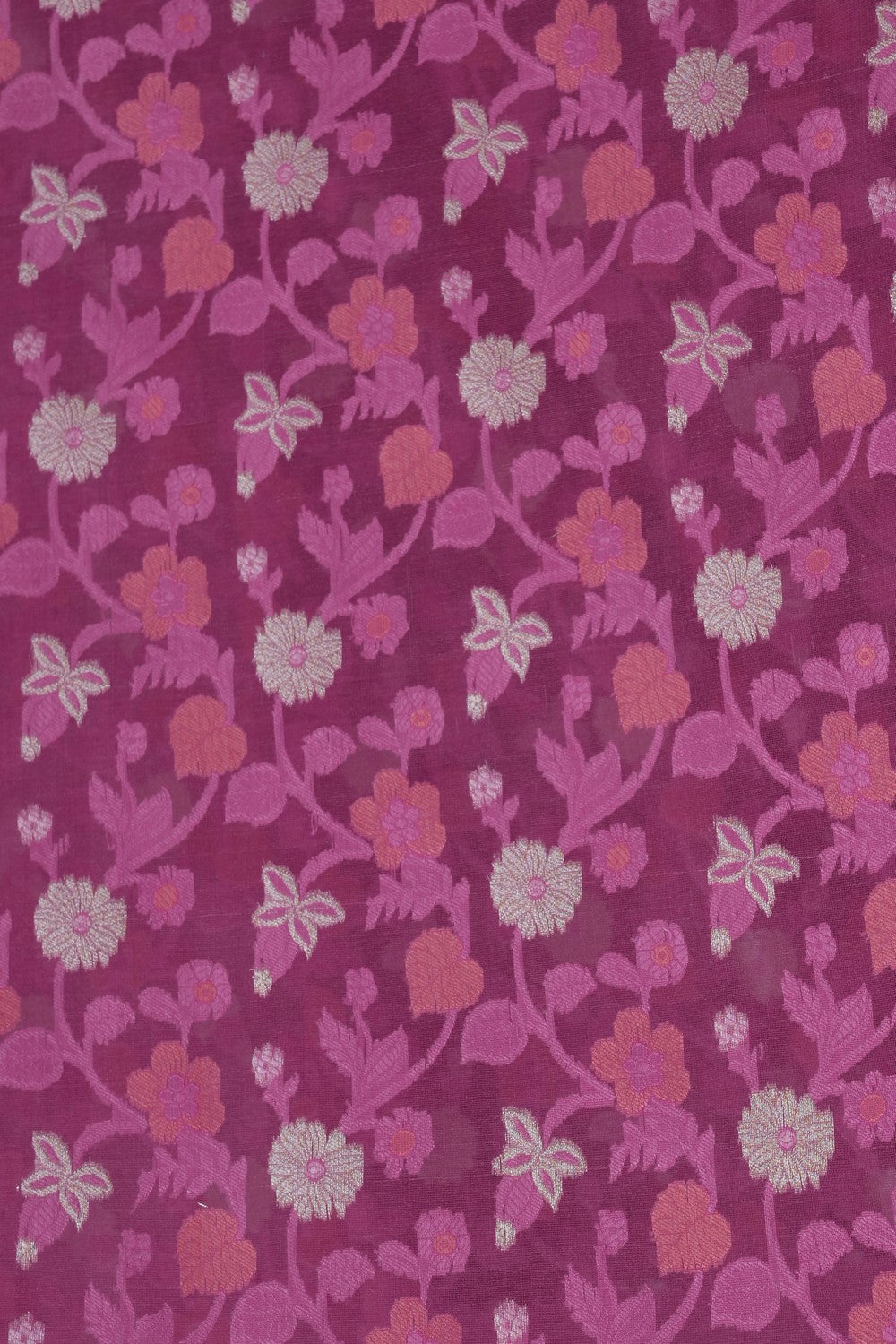 Image of Pink Banarasi Kora Saree