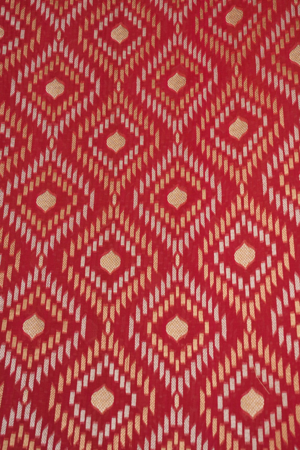 Image of Red Banarasi Kora Saree