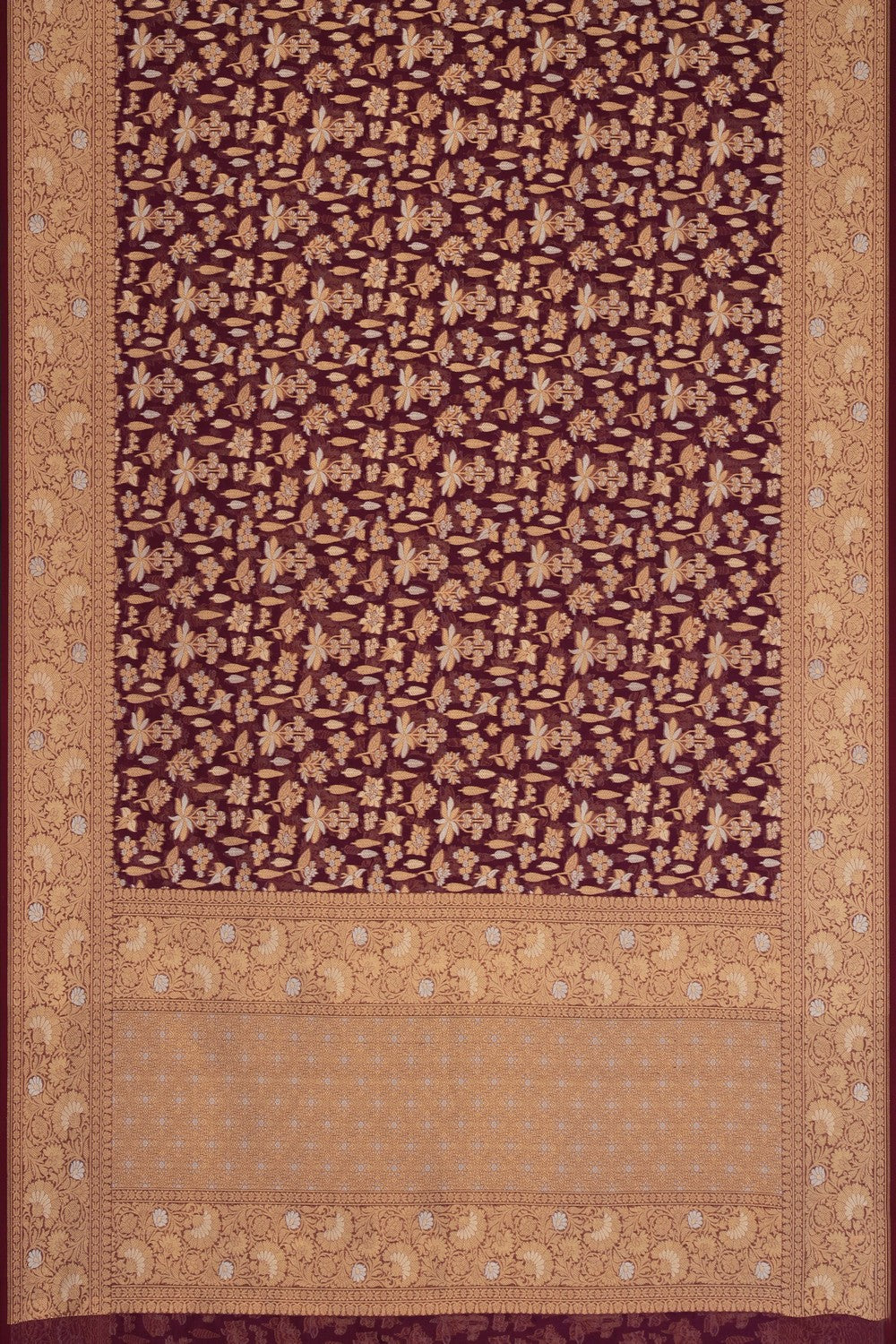 Image of Violet Banarasi Kora Saree