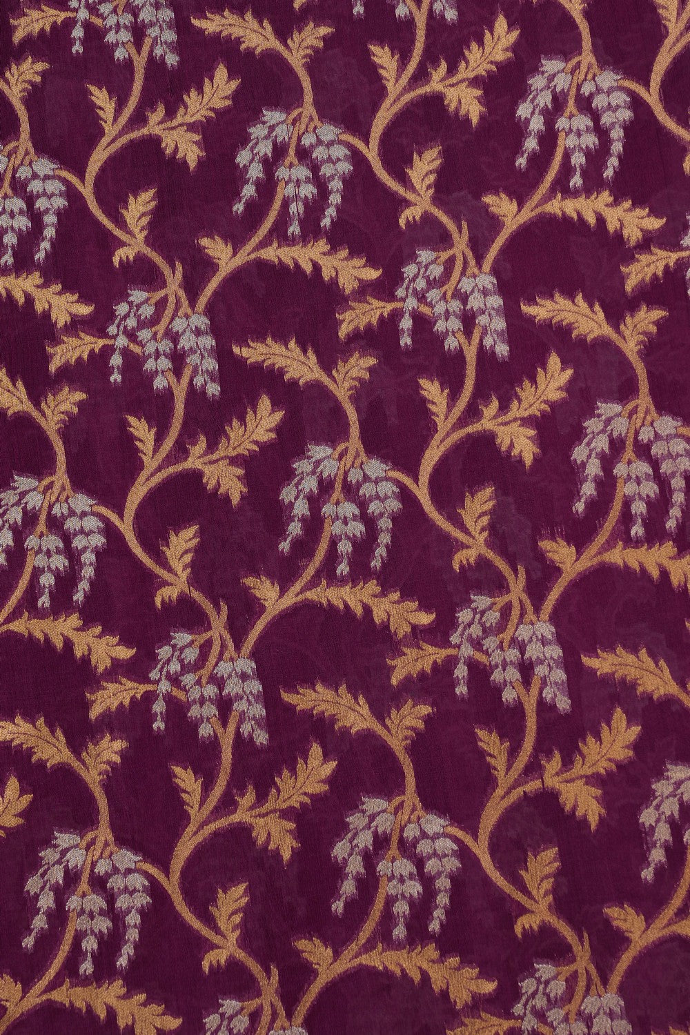 Image of Royal Purple Banarasi Kora Saree