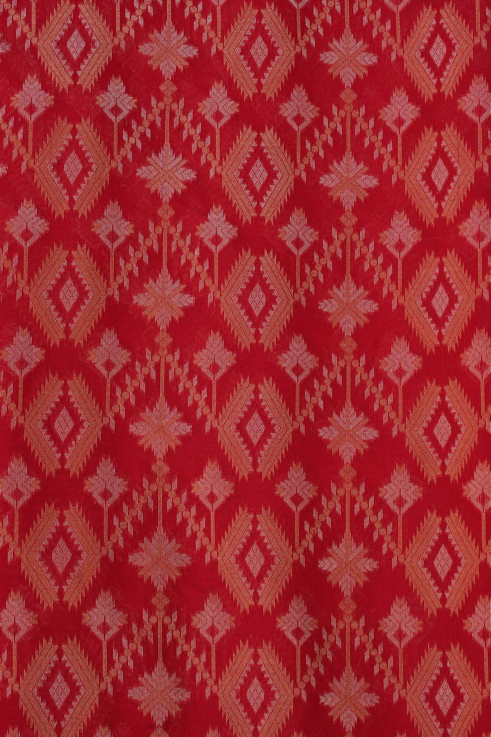 Image of Red Banarasi Kora Saree