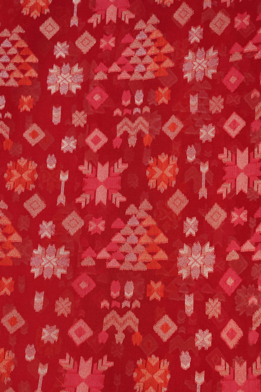 Image of Red Banarasi Kora Saree