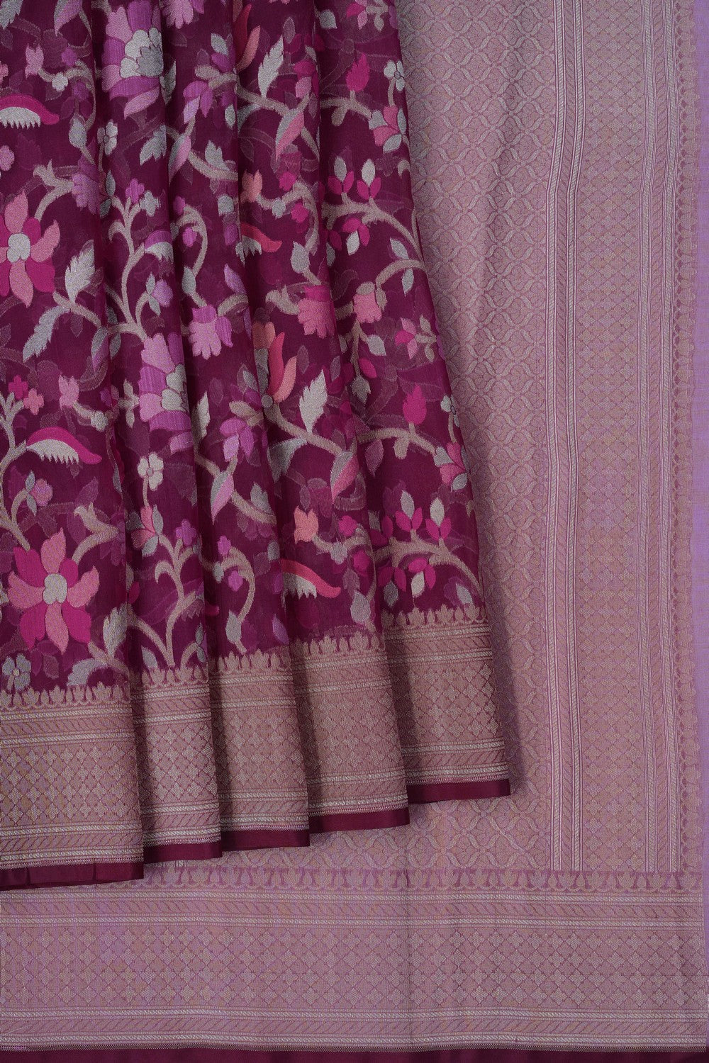 Image of Violet Banarasi Kora Saree