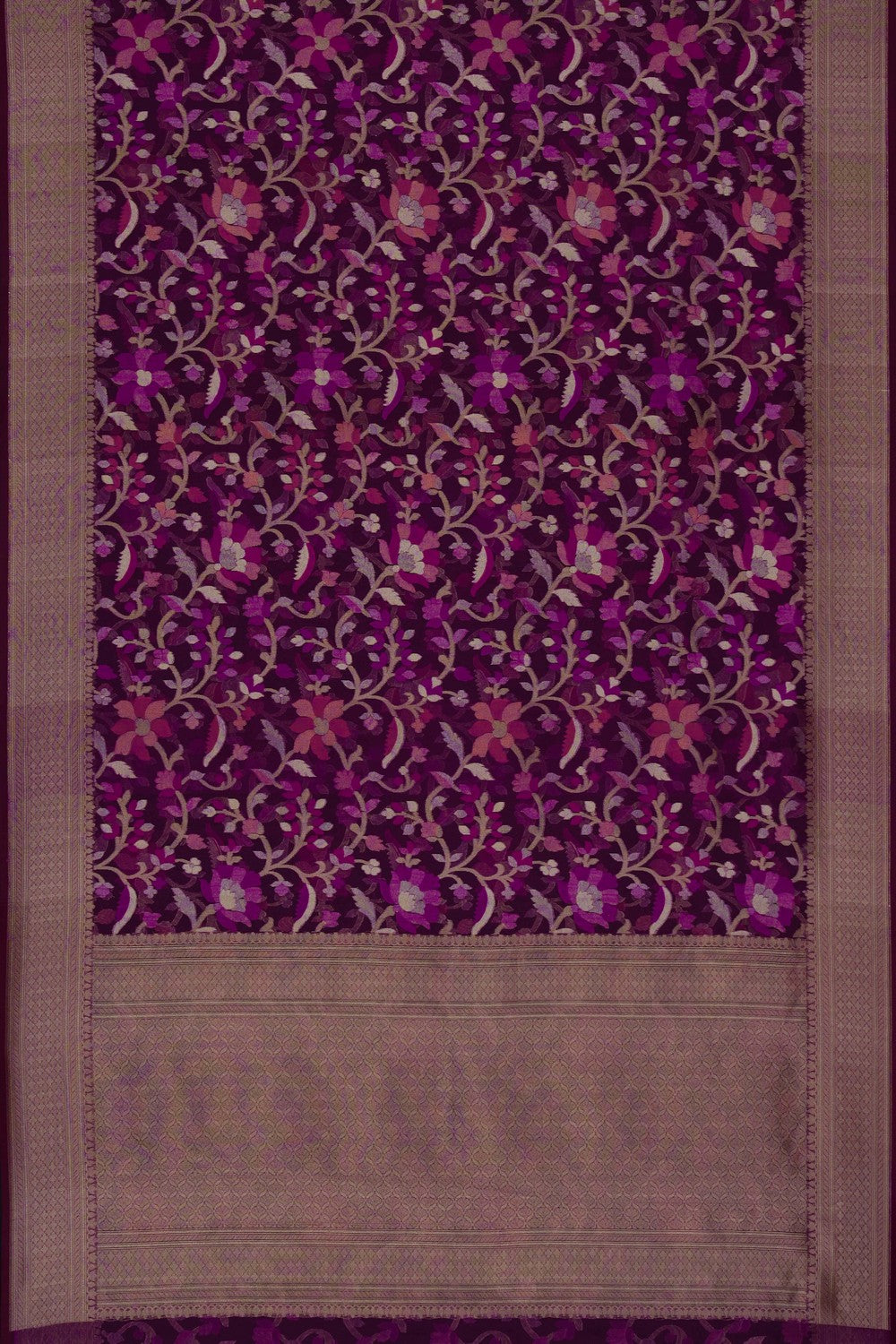 Image of Violet Banarasi Kora Saree