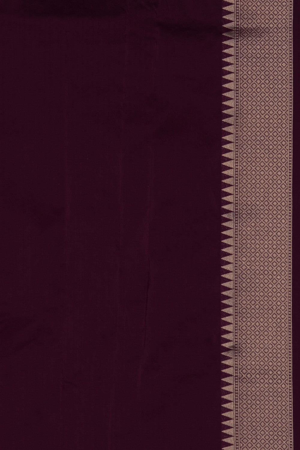 Image of Violet Banarasi Katan Brocade Silk Saree