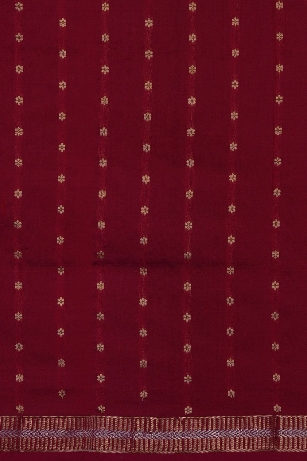 Image of Red Banarasi Katan Silk Saree