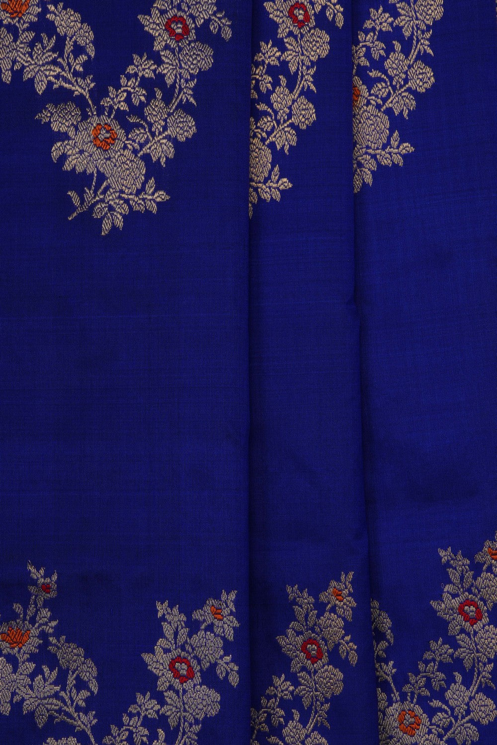 Image of Indigo Blue Banarasi Katan Silk Saree