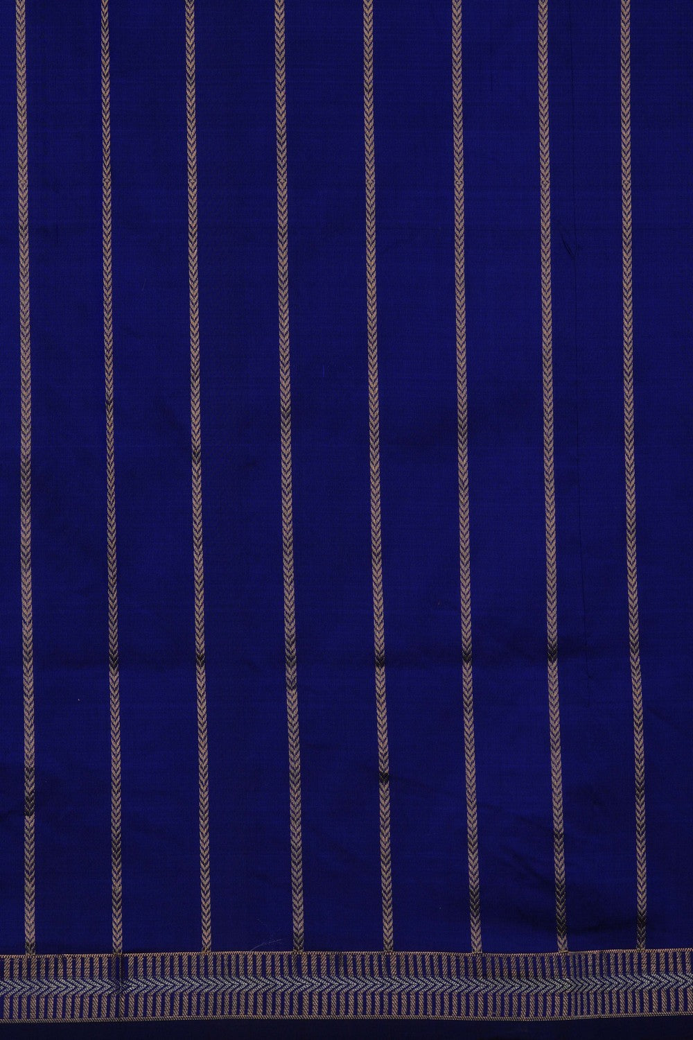 Image of Indigo Blue Banarasi Katan Silk Saree