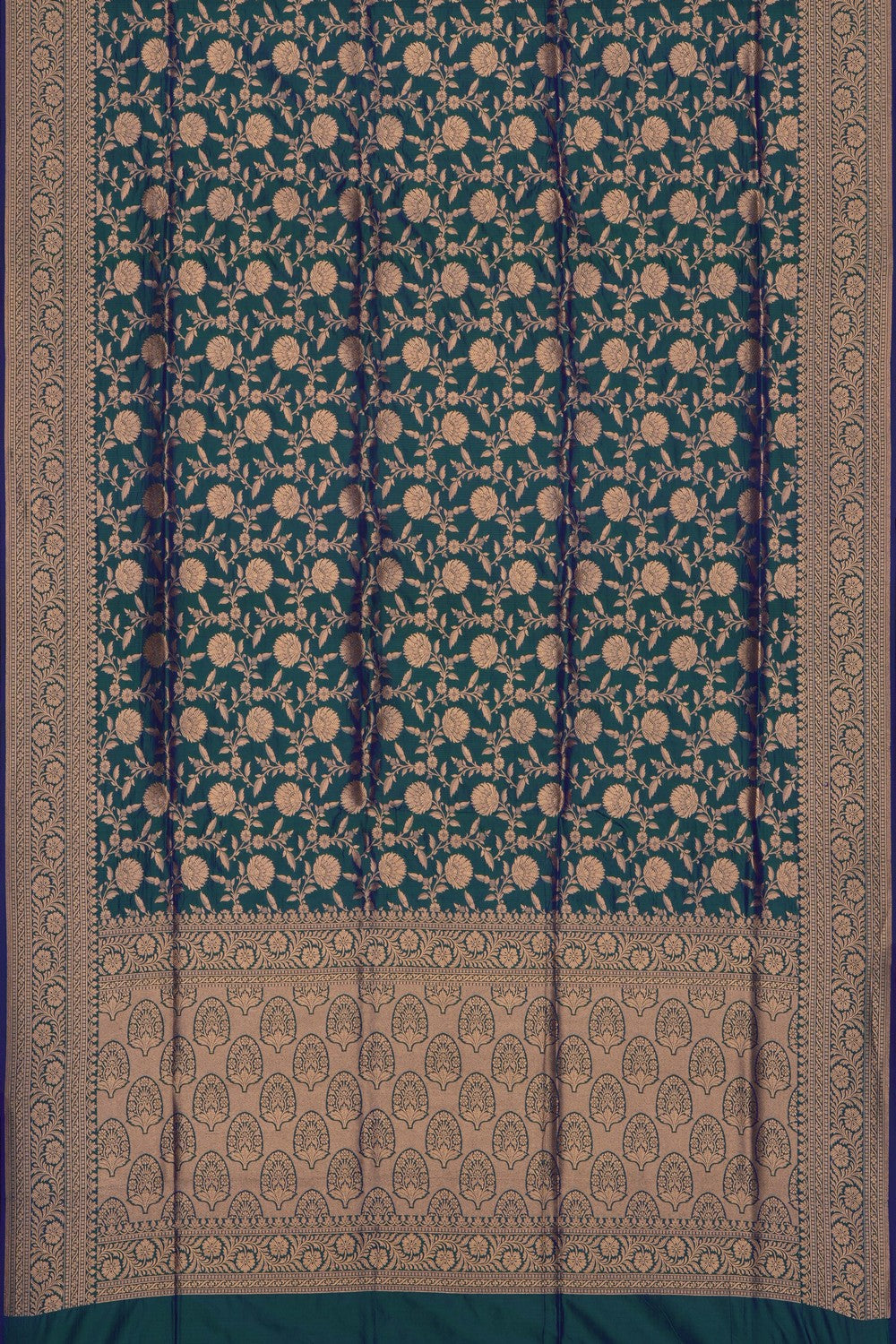 Image of Blue Banarasi Katan Silk Saree