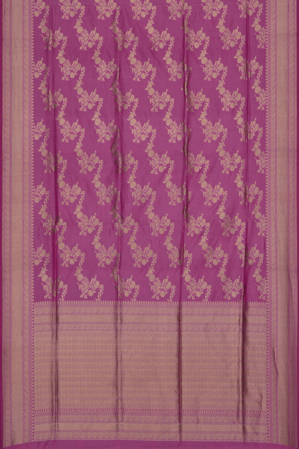 Image of Pink Banarasi Katan Brocade Silk Saree