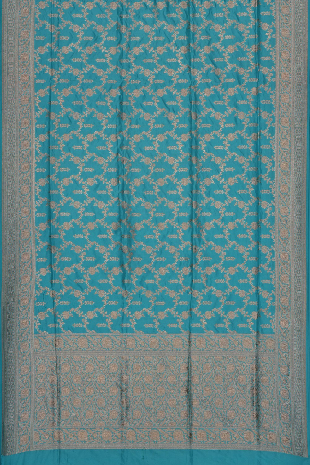 Image of Blue Banarasi Katan Silk Saree