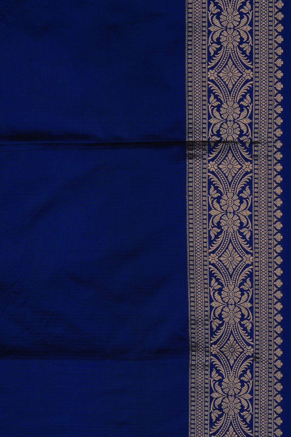 Image of Royal Blue Banarasi Katan Brocade Silk Saree