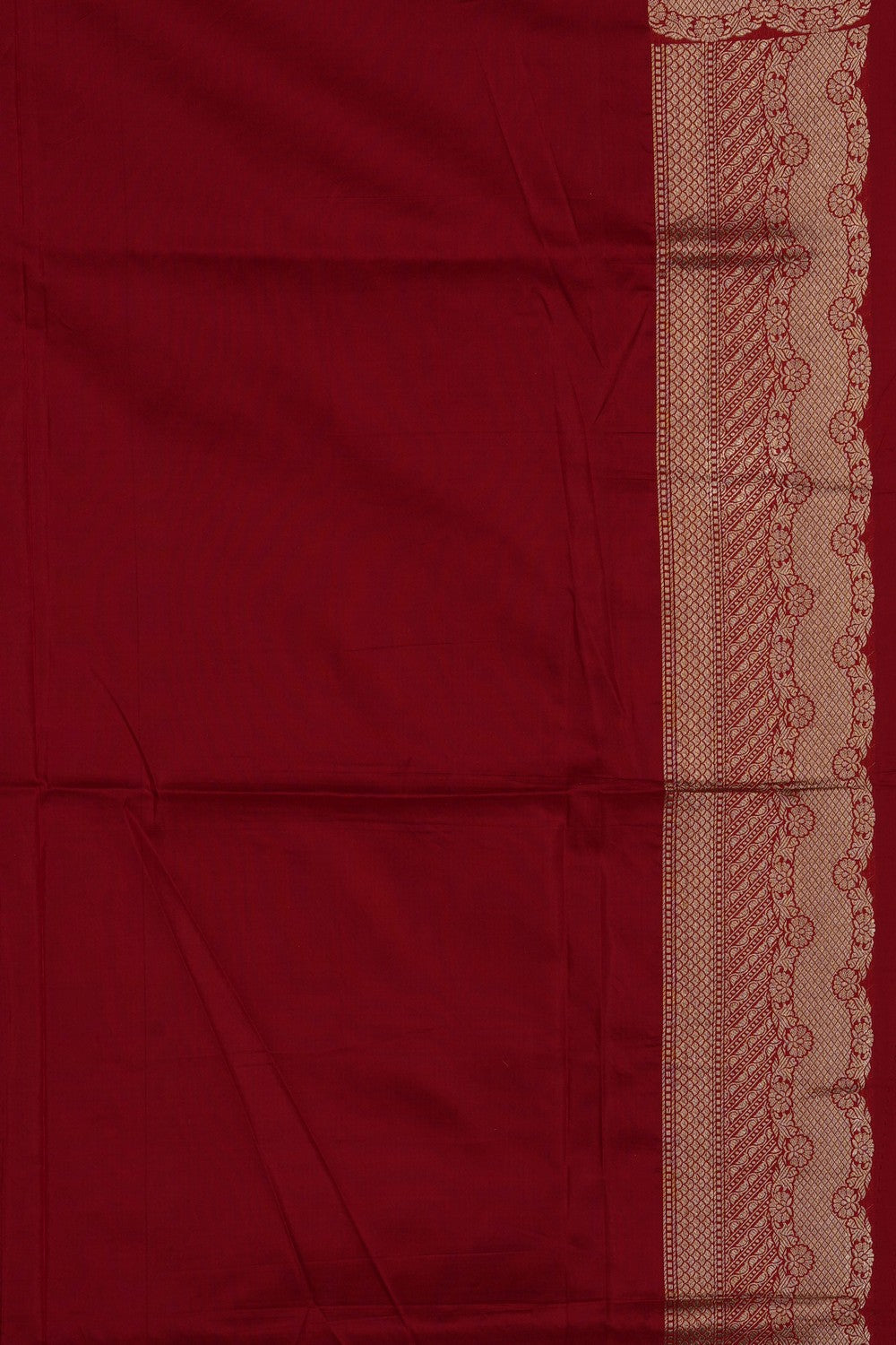 Image of Red Banarasi Katan Silk Saree