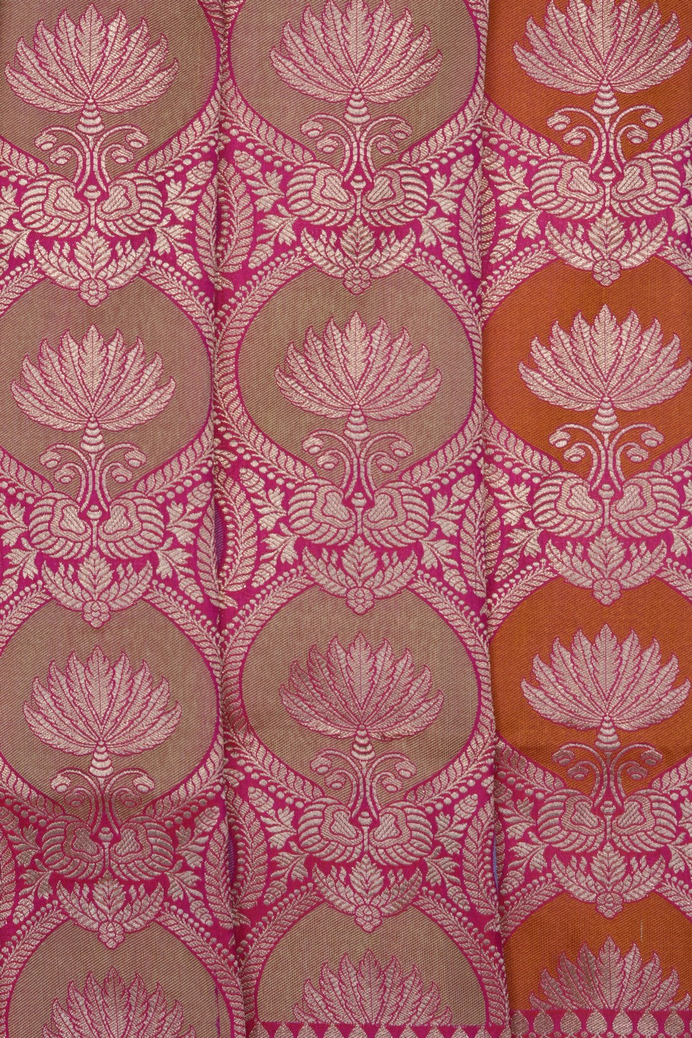 Image of Pink Banarasi Katan Silk Saree
