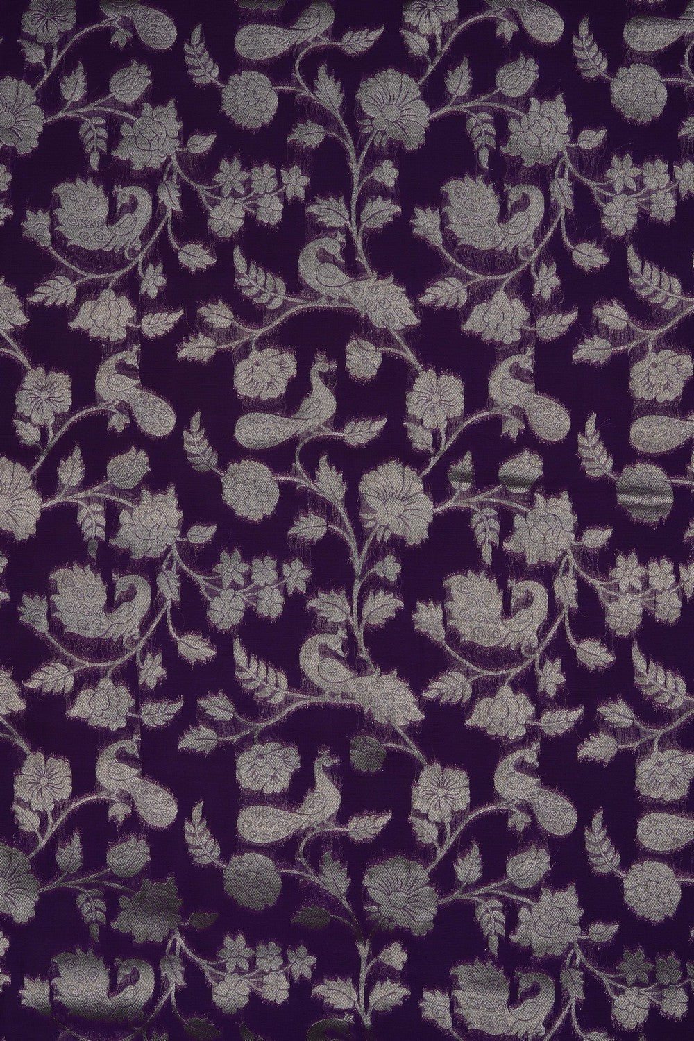 Image of Purple Georgette Brocade Saree