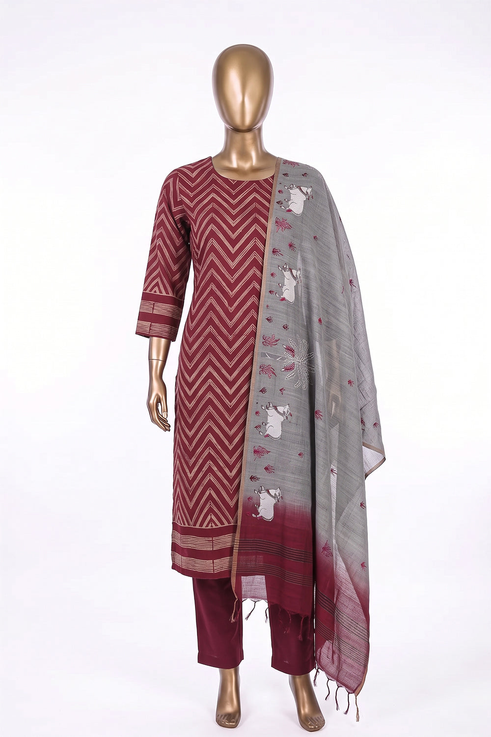 Image of Unstitched Suit Set Fabric (3 Pcs Set)