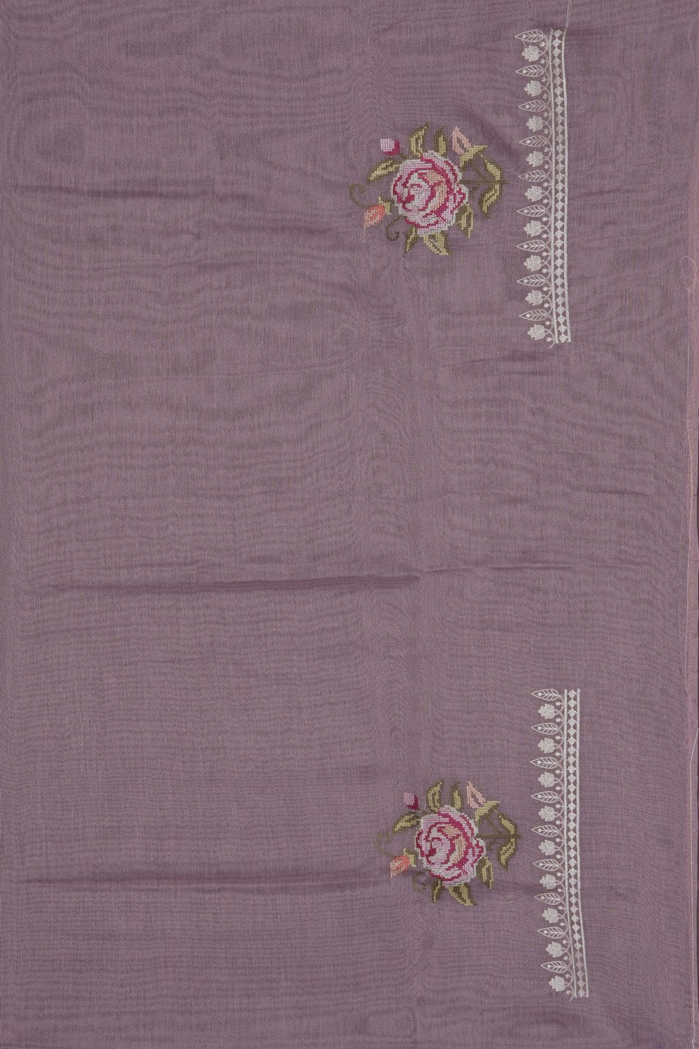 Image of Mauve Kora Silk Saree