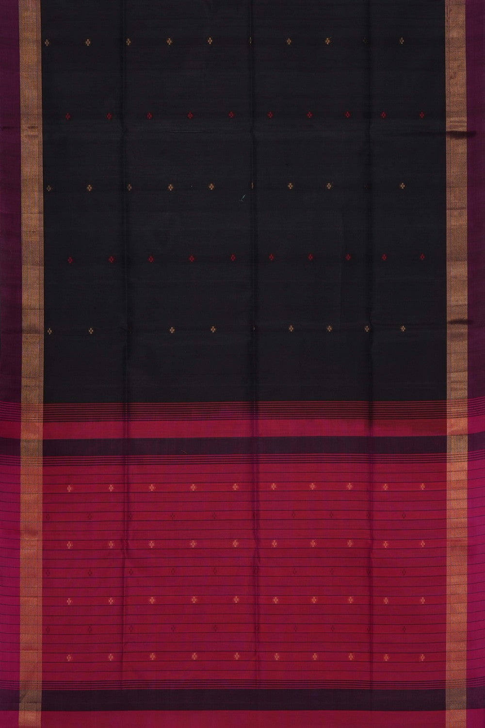 Image of Black South Silk Cotton Saree