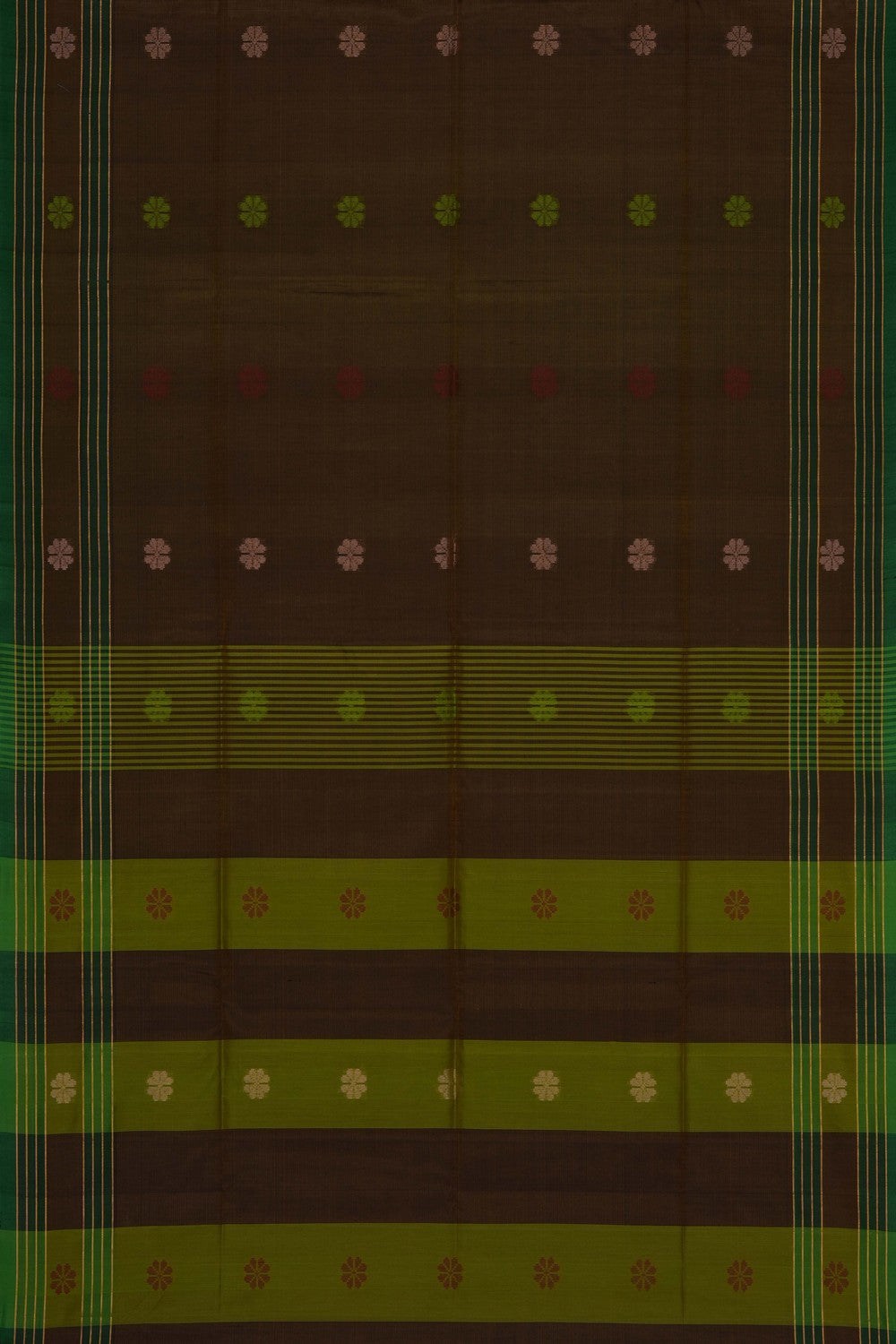 Image of Moss Green South Silk Cotton Saree