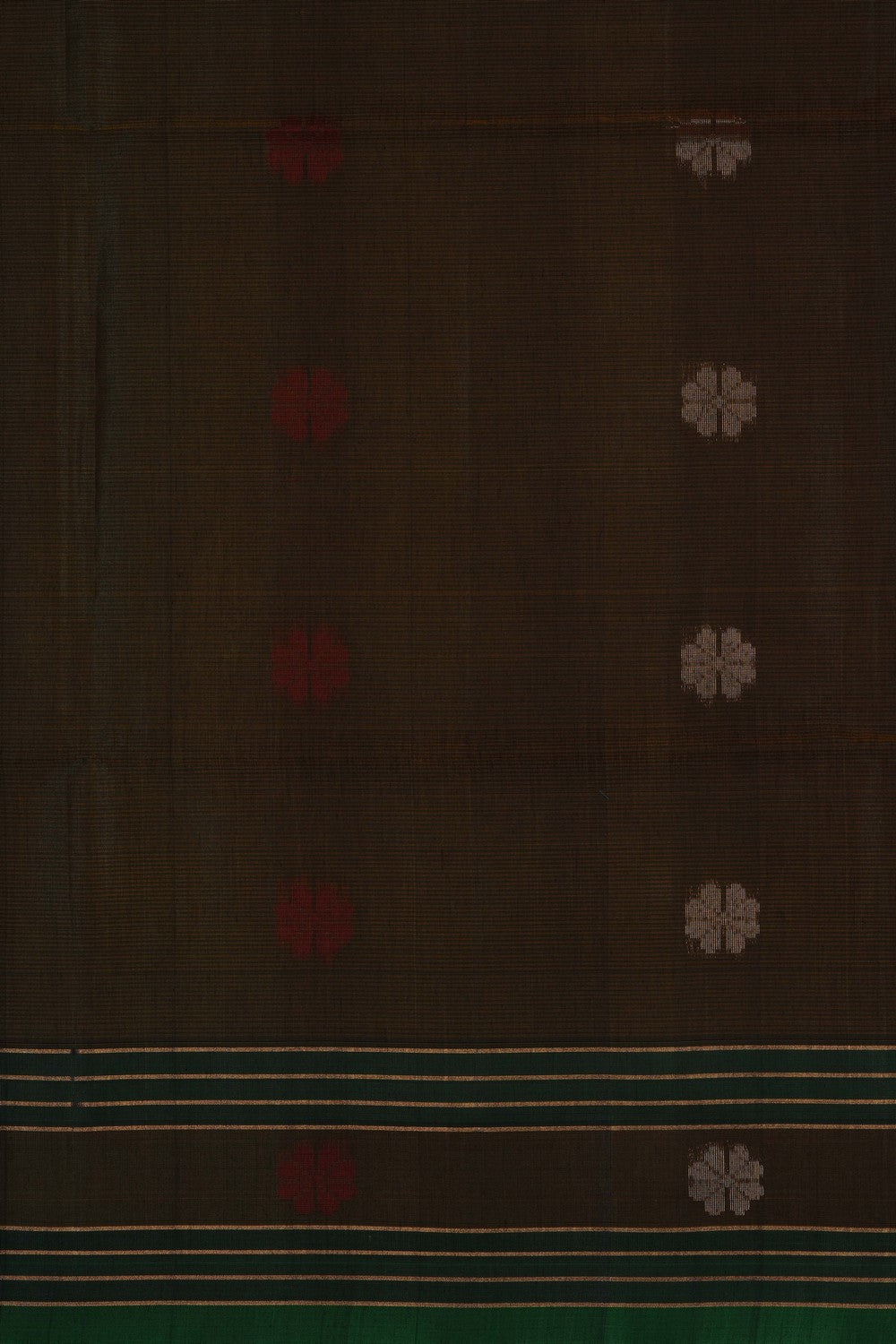 Image of Moss Green South Silk Cotton Saree
