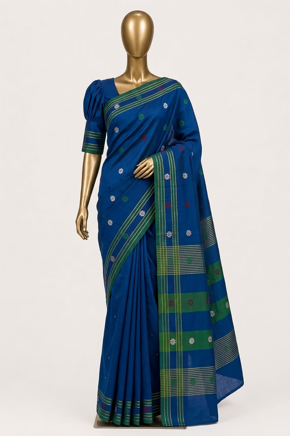 Image of Blue South Silk Cotton Saree