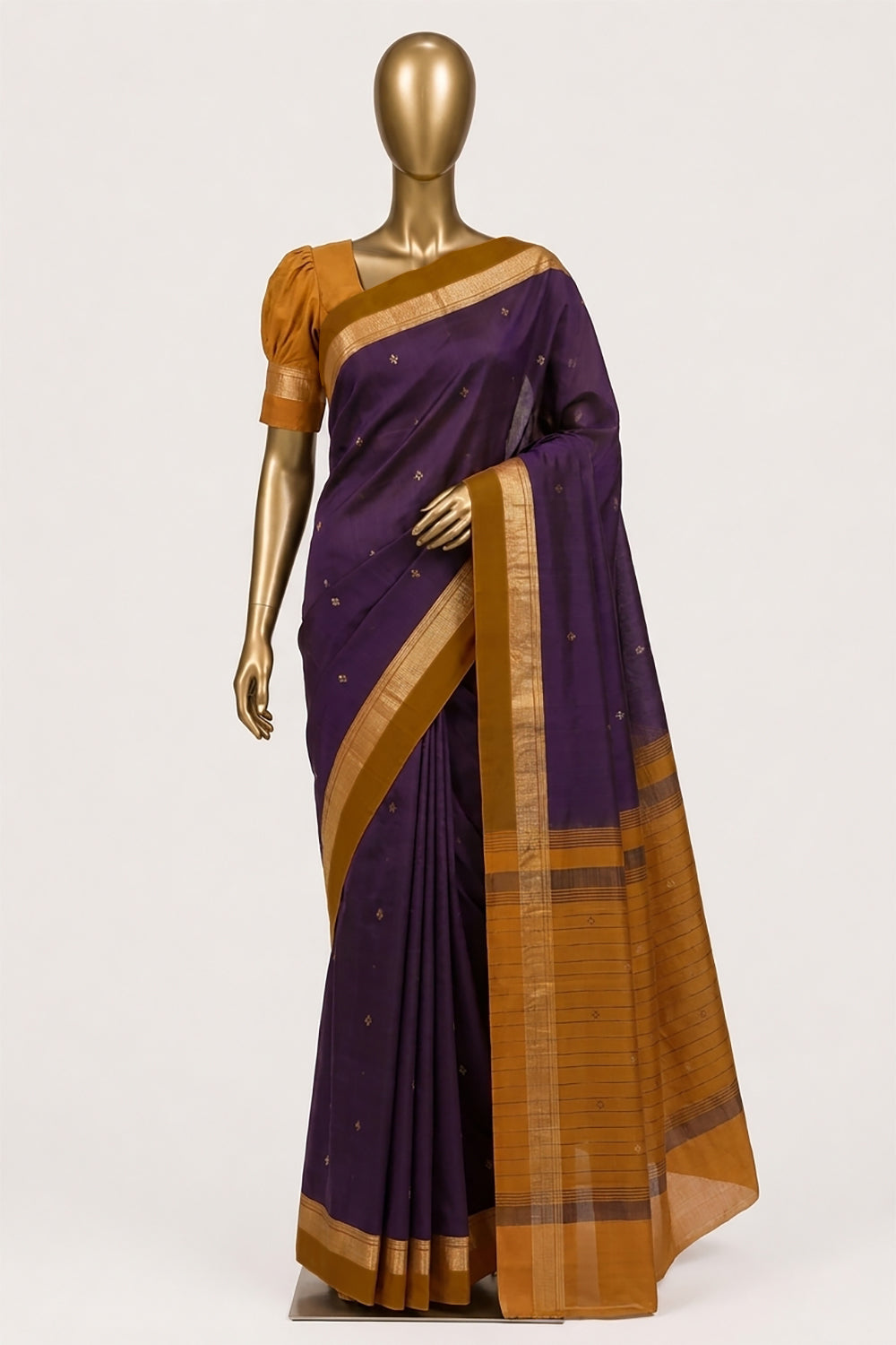 Image of Violet South Silk Cotton Saree