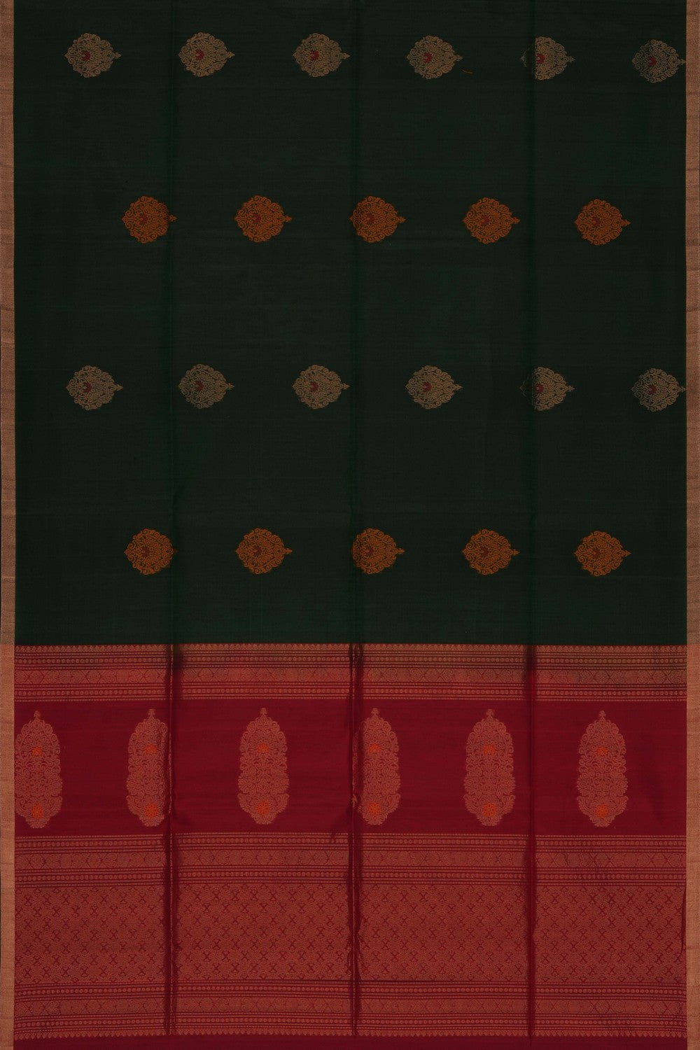 Image of Green South Silk Cotton Saree