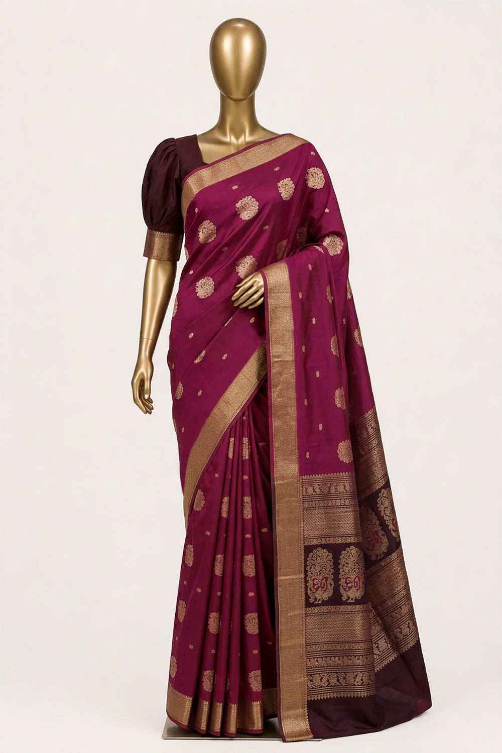 Image of Pink South Silk Cotton Saree