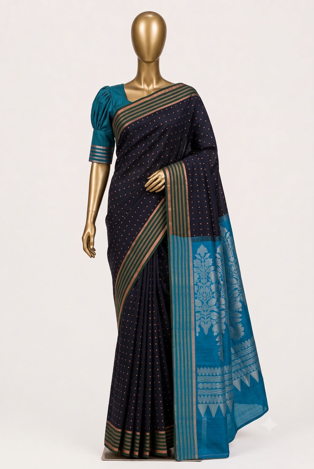 Image of Purple South Silk Cotton Saree