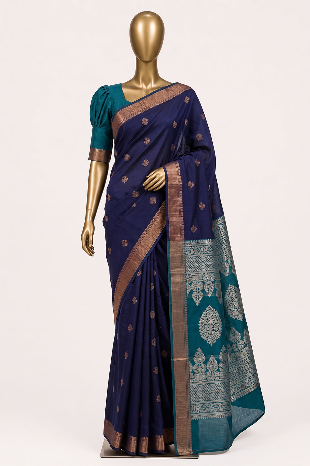 Image of Purple South Silk Cotton Saree
