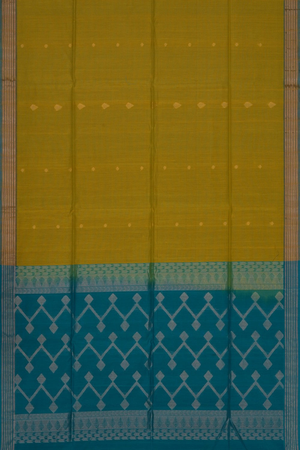Image of Spring Yellow South Silk Cotton Saree