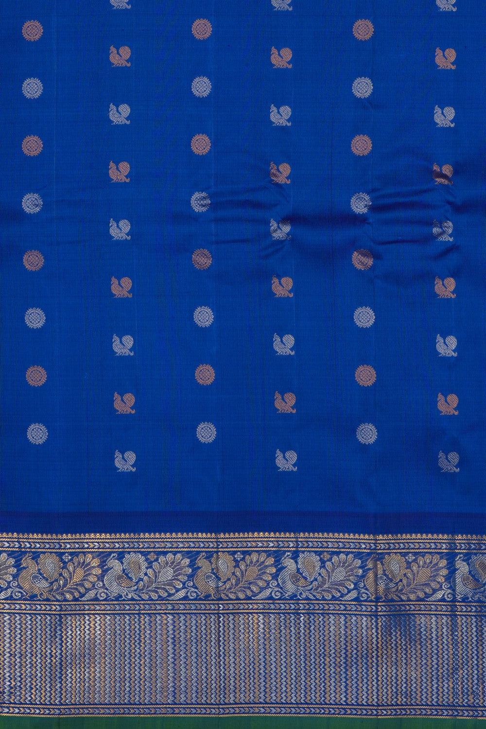 Image of Gadwal Tissue Silk Yellow Saree
