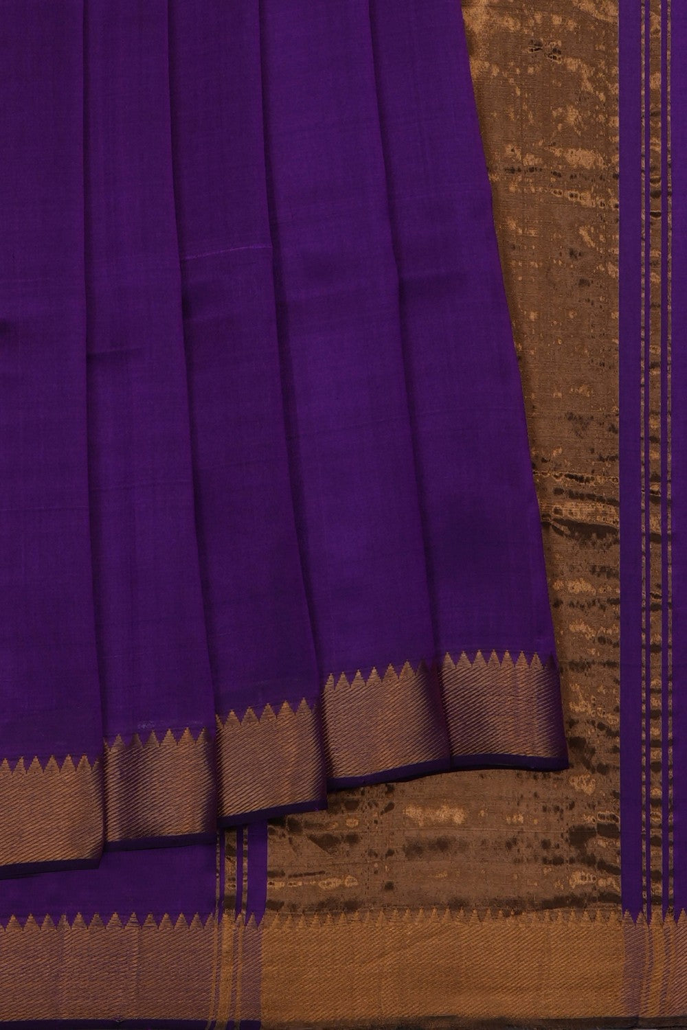 Image of Royal Purple Mangalagiri Silk Saree