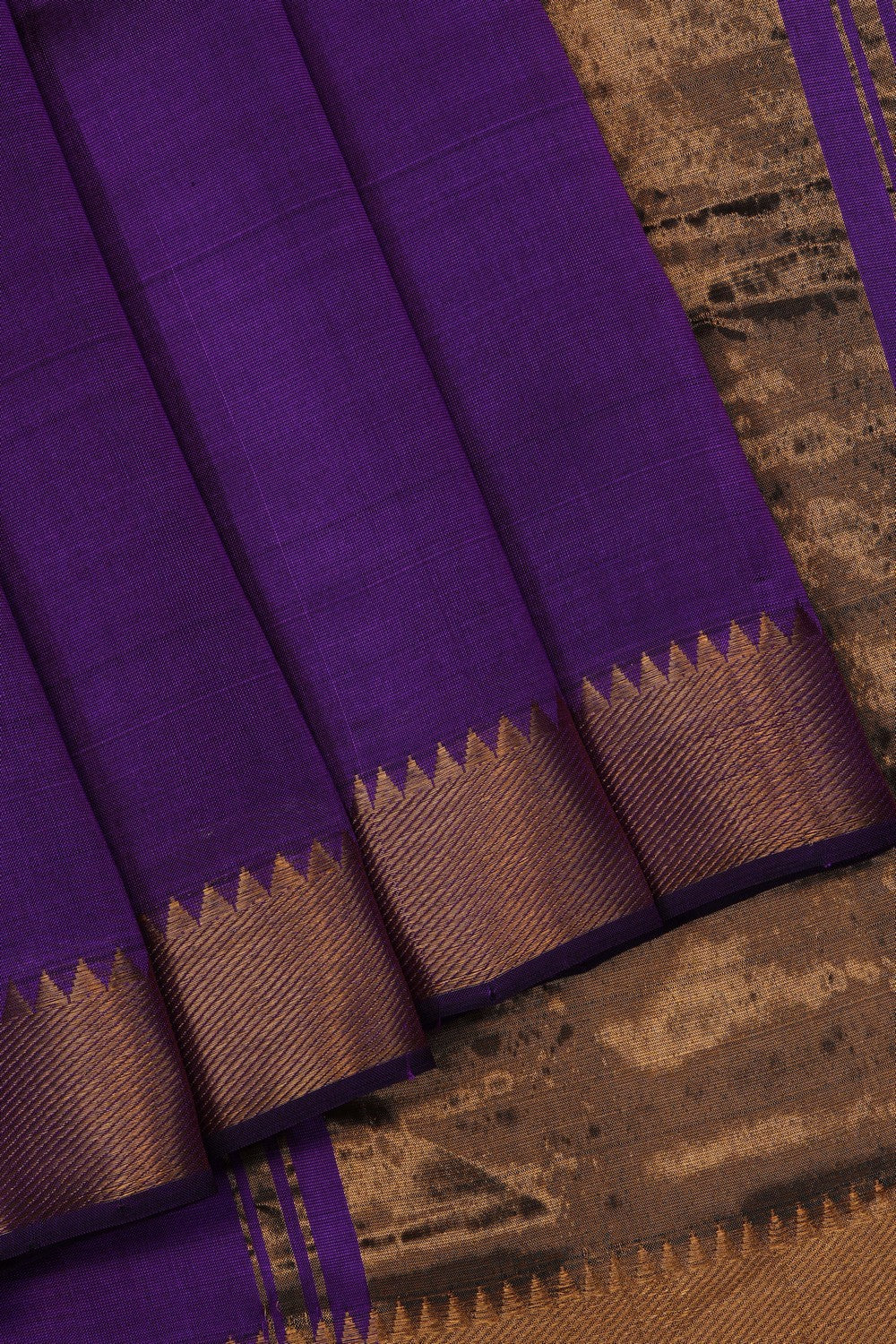 Image of Royal Purple Mangalagiri Silk Saree