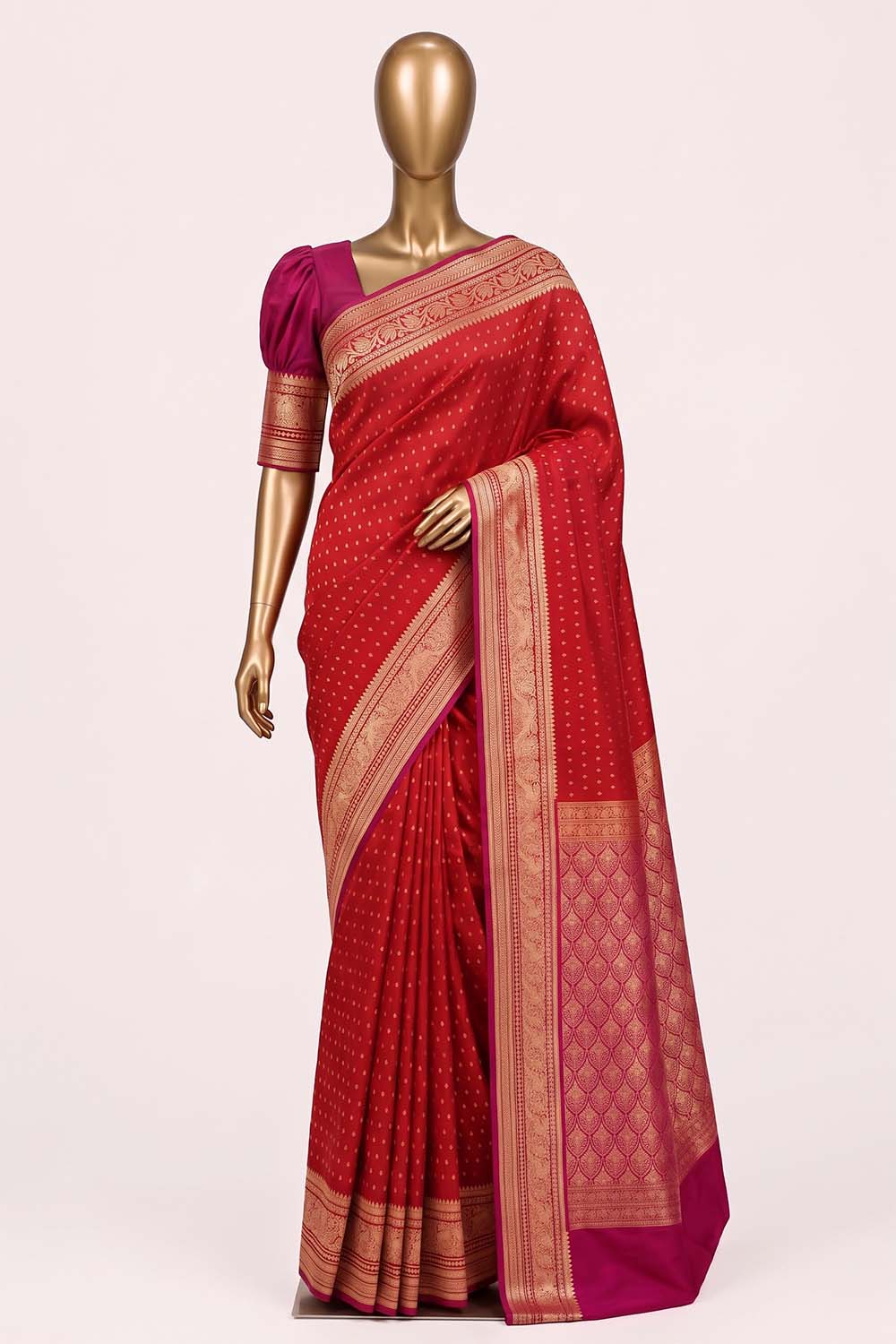 Image of Red South Silk Saree